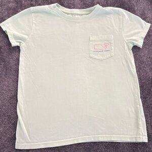Vineyard Vines Kids Mint Green Tee with Pink Logo